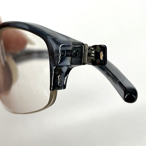 GUCCI GG 1505 ZN7 Eyeglass Frames Italy Half Rim 140 Clear Black Frame Side Logo - Picture 10 of 16